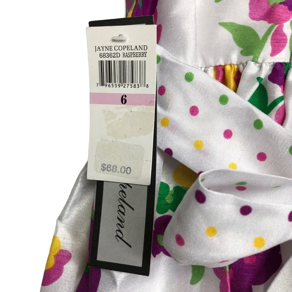 $68‎ JAYNE COPELAND GIRLS FLORAL DRESS SIZE 4 NEW WITH TAG